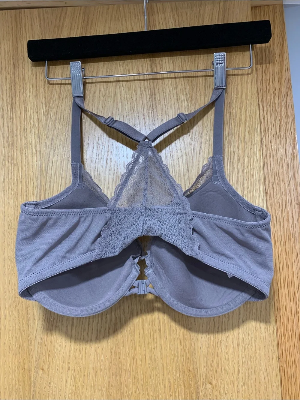 Auden Lace Grey Racerback Underwire Bra - Size 34D